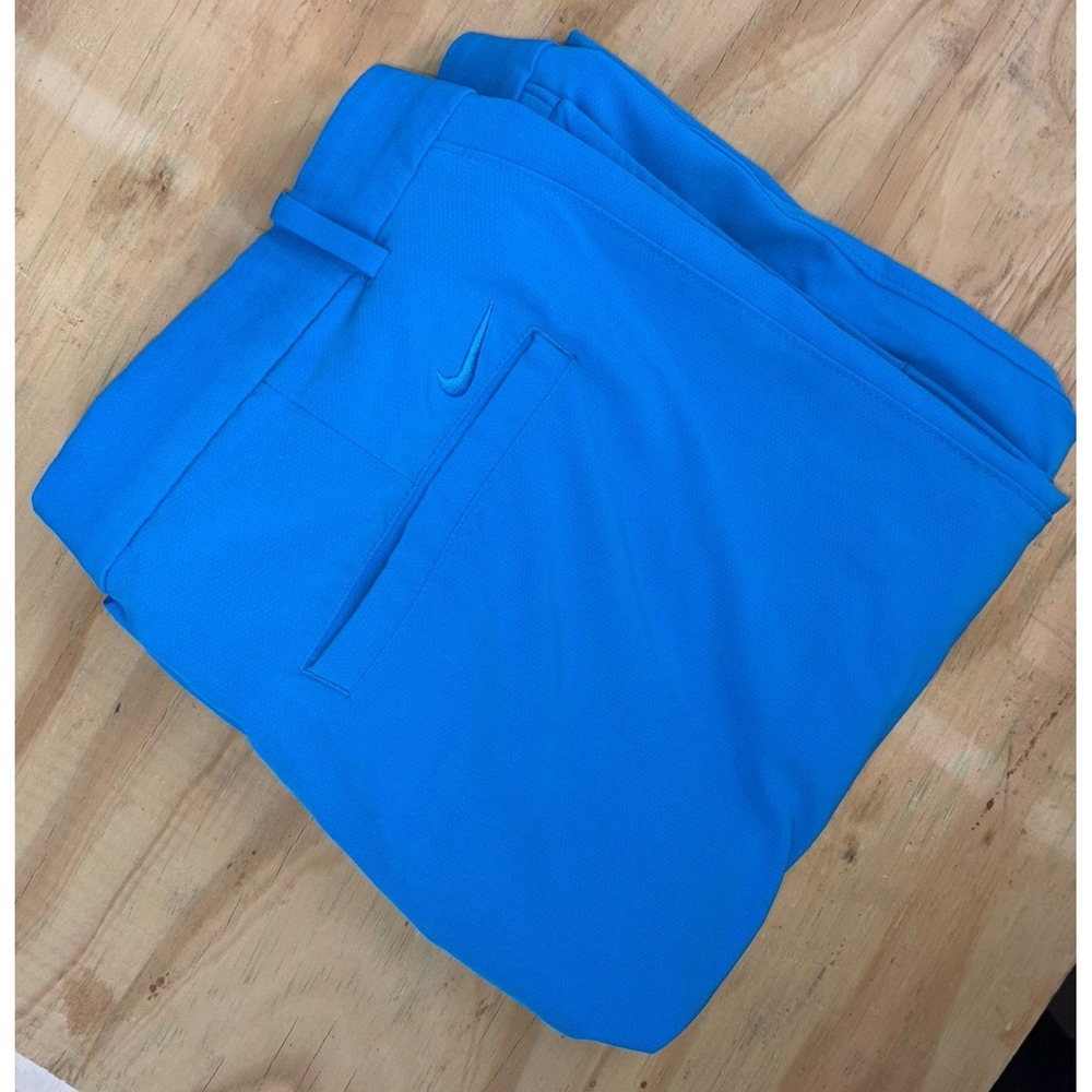 Nike Flex Golf Hybrid Shorts Mens 35 Bright Blue‎ Dri Fit Stretch Waistband